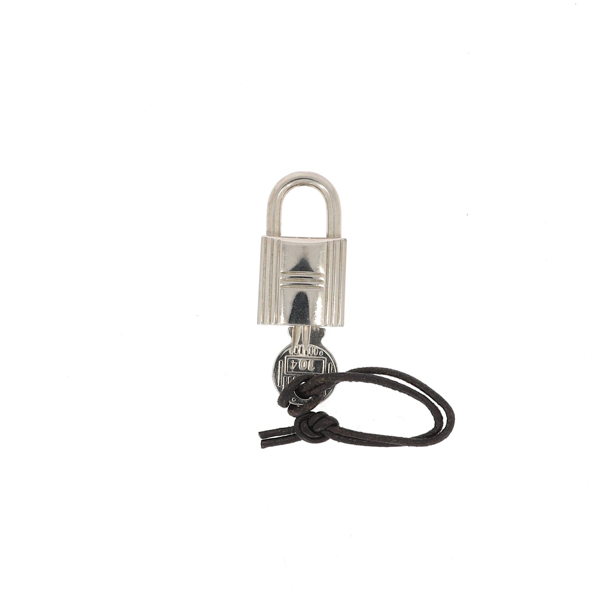 image of Hermes Cadenas Bag Accessory In Silver Metal, Women's