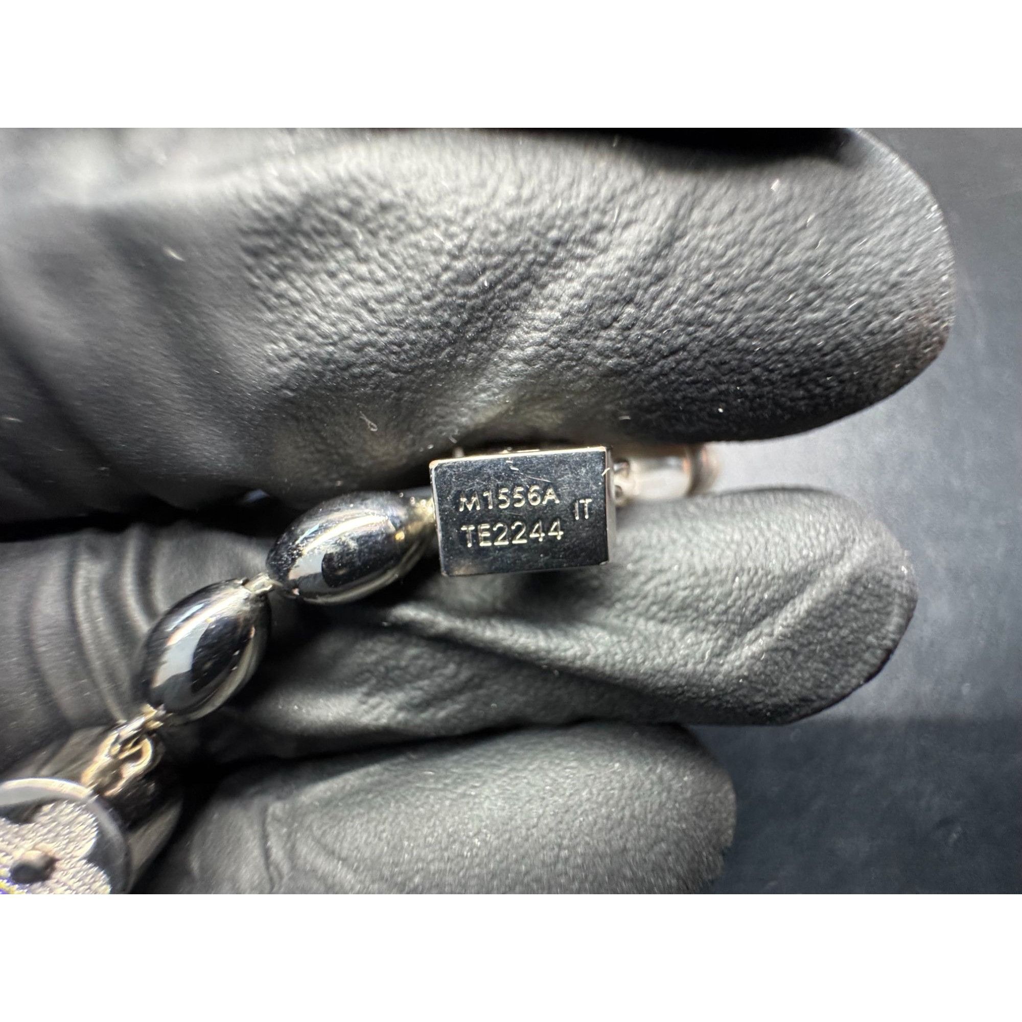 Louis Vuitton LOUIS VUITTON BRACELET CHAIN MONOGRAM SILVER LV LOGO M1556A Size ONE SIZE - 3 Thumbnail