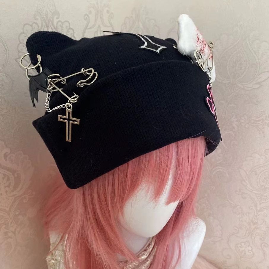 Japanese Brand Punk Beanie Size ONE SIZE - 2 Thumbnail