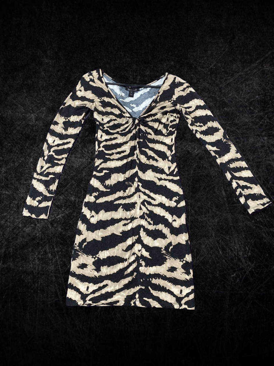 Vintage Print Midi Dresses Y2K Roberto Cavalli Vintage