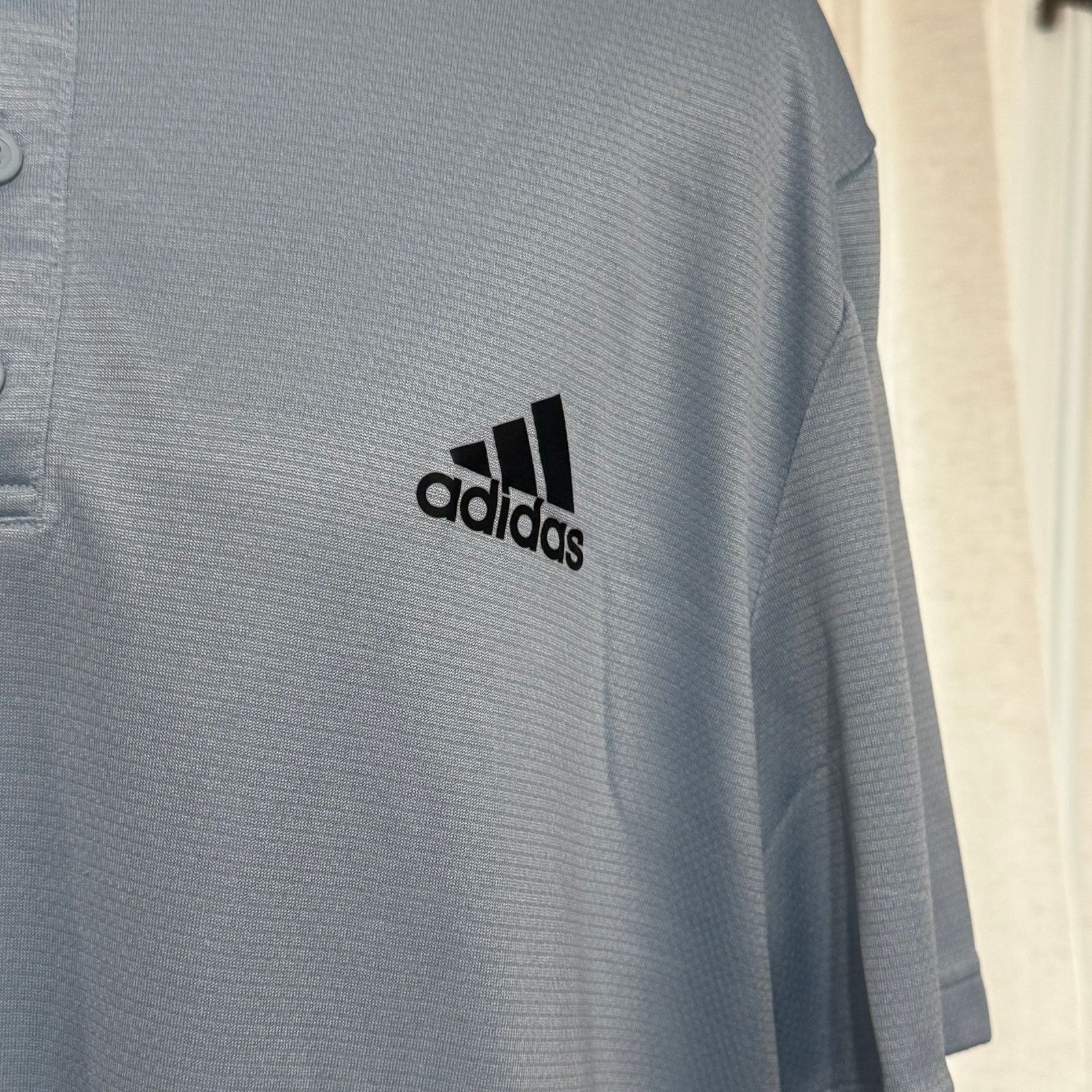 Adidas Adidas Performance Polo Shirt Light Blue | Sz L Size US L / EU 52-54 / 3 - 3 Thumbnail