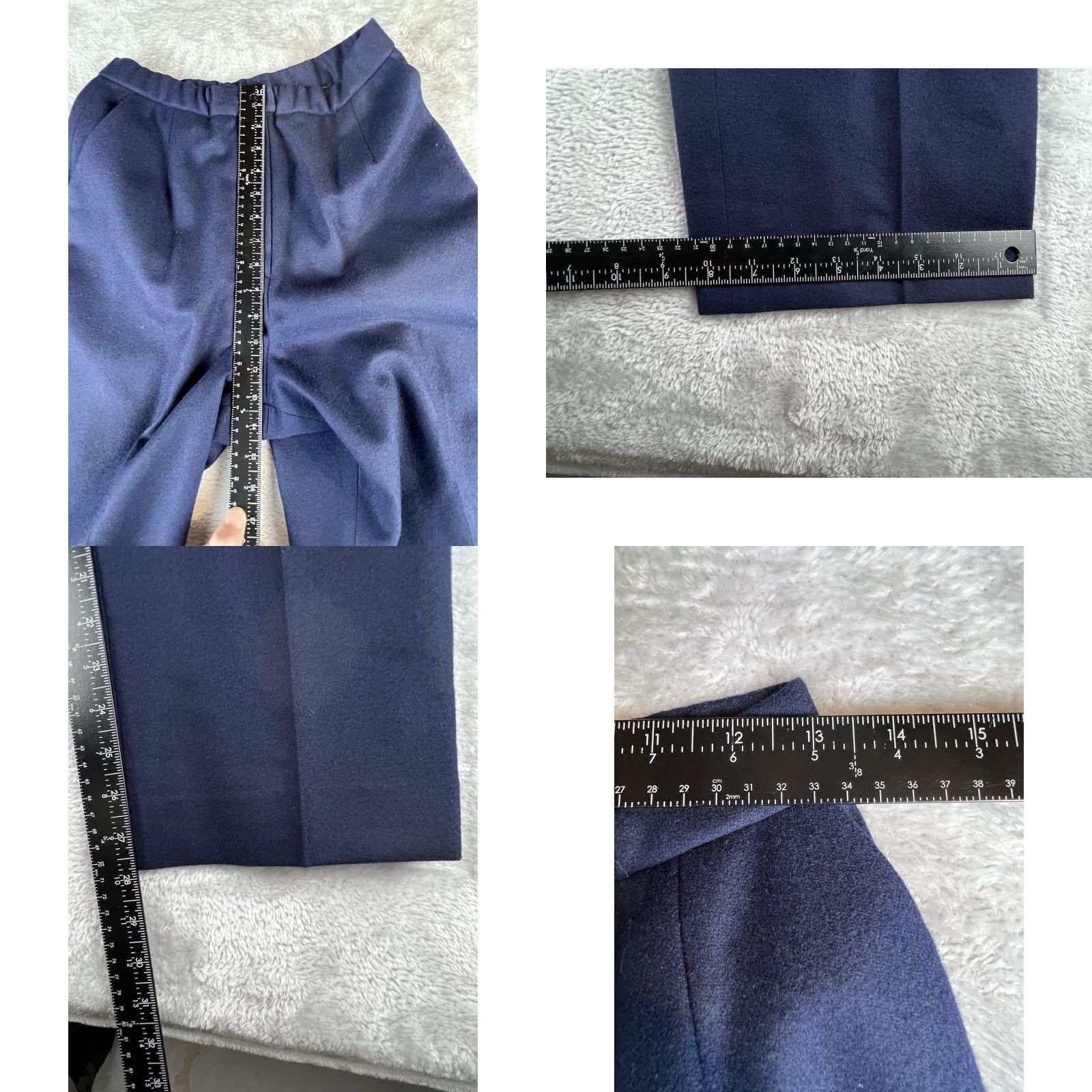 Pendleton VINTAGE Pendleton Dress Pants Wool Navy Blue Women's 10 Tapered Pleated 27.75 Inseam Fall Winter Spring Preppy USA Men? Size 32" / US 10 / IT 46 - 8 Thumbnail