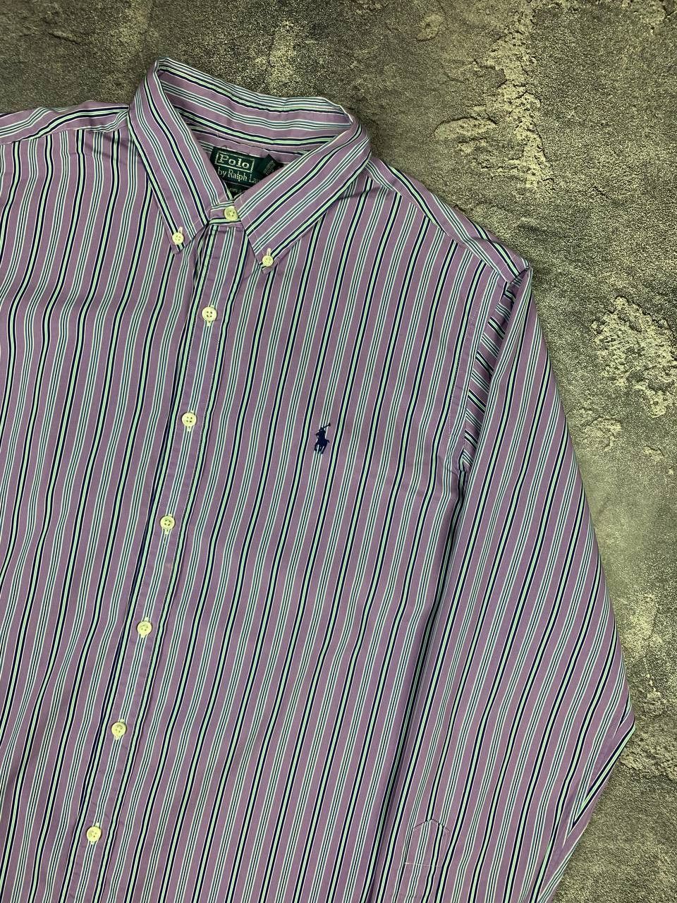 Polo Ralph Lauren Polo Ralph Lauren Men's Shirt Purple Striped Size US XL / EU 56 / 4 - 3 Thumbnail