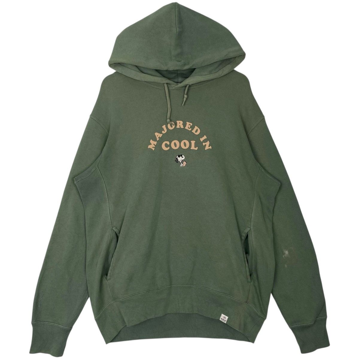 Vintage Vintage Peanuts Printed Hoodie Sweater Green Pullover Size L Size US L / EU 52-54 / 3 - 1 Thumbnail