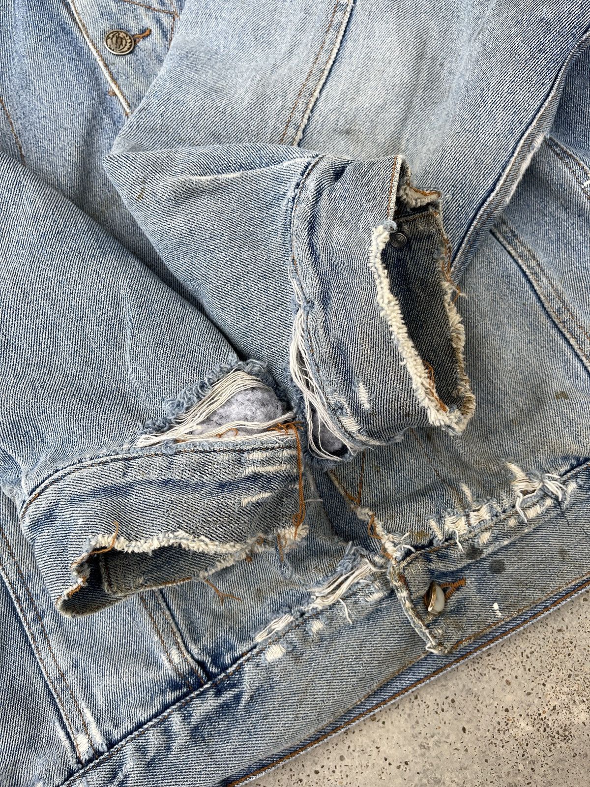 Other Vintage Distressed 90s Cold Storage Denim Jacket Size US XXL / EU 58 / 5 - 8 Thumbnail
