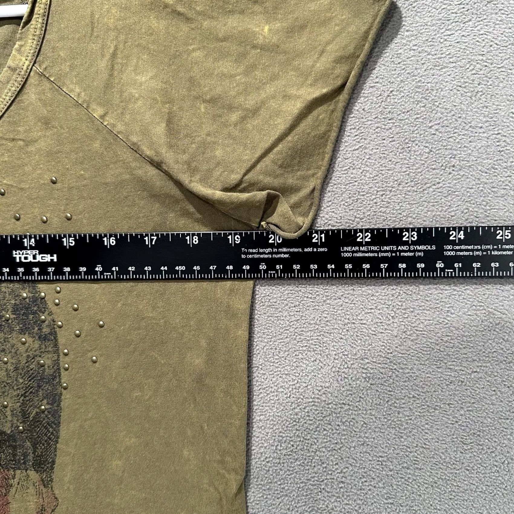 Vintage VINTAGE Daytrip Top Women Large Green Patina Skull Print Flag Embellished Grunge T-Shirt Size L / US 10 / IT 46 - 7 Thumbnail