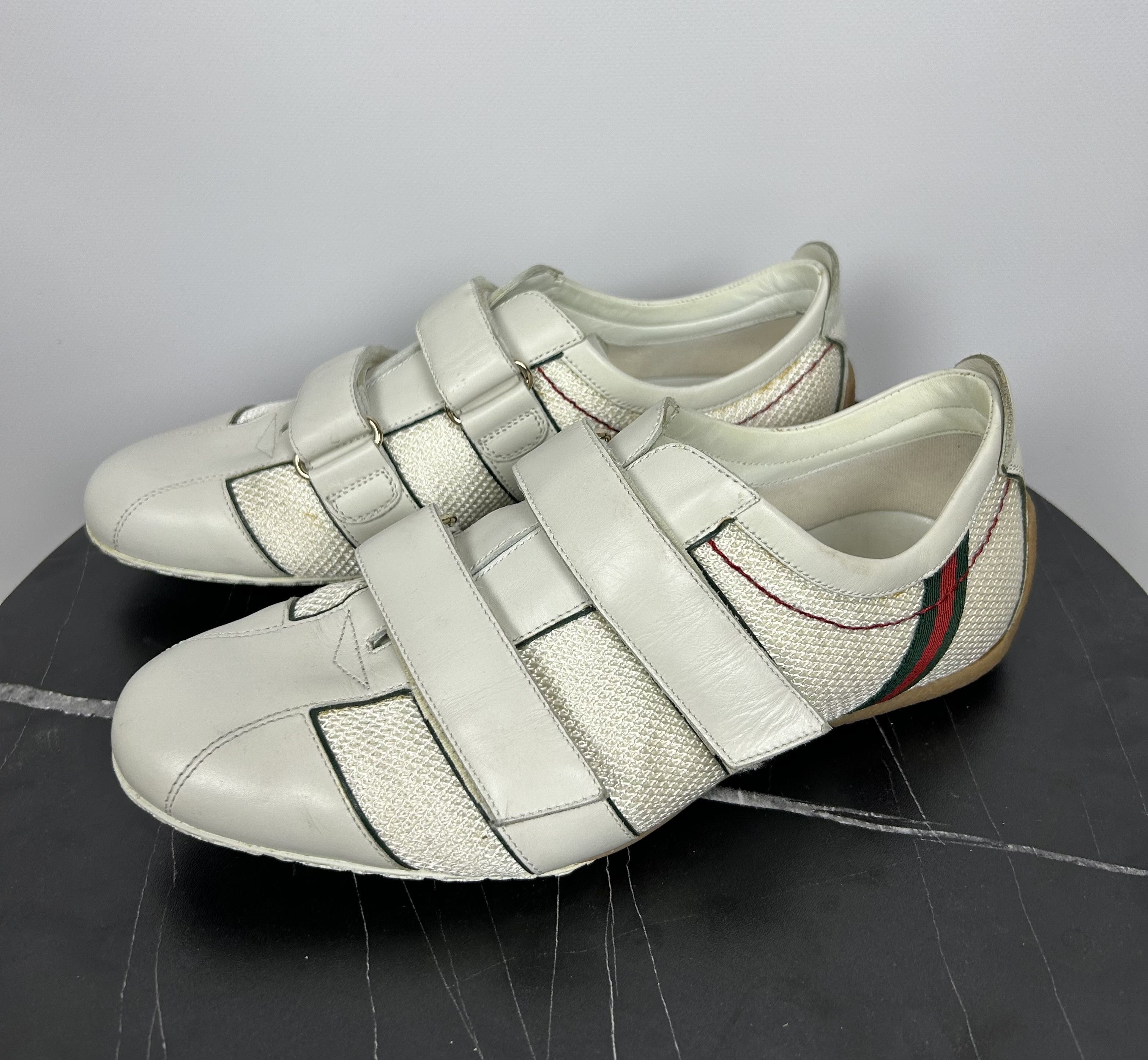 Gucci GUCCI Womens Sneakers Shoes Leather White Size 39 EUR Size US 7.5 / IT 37.5 - 1 Thumbnail