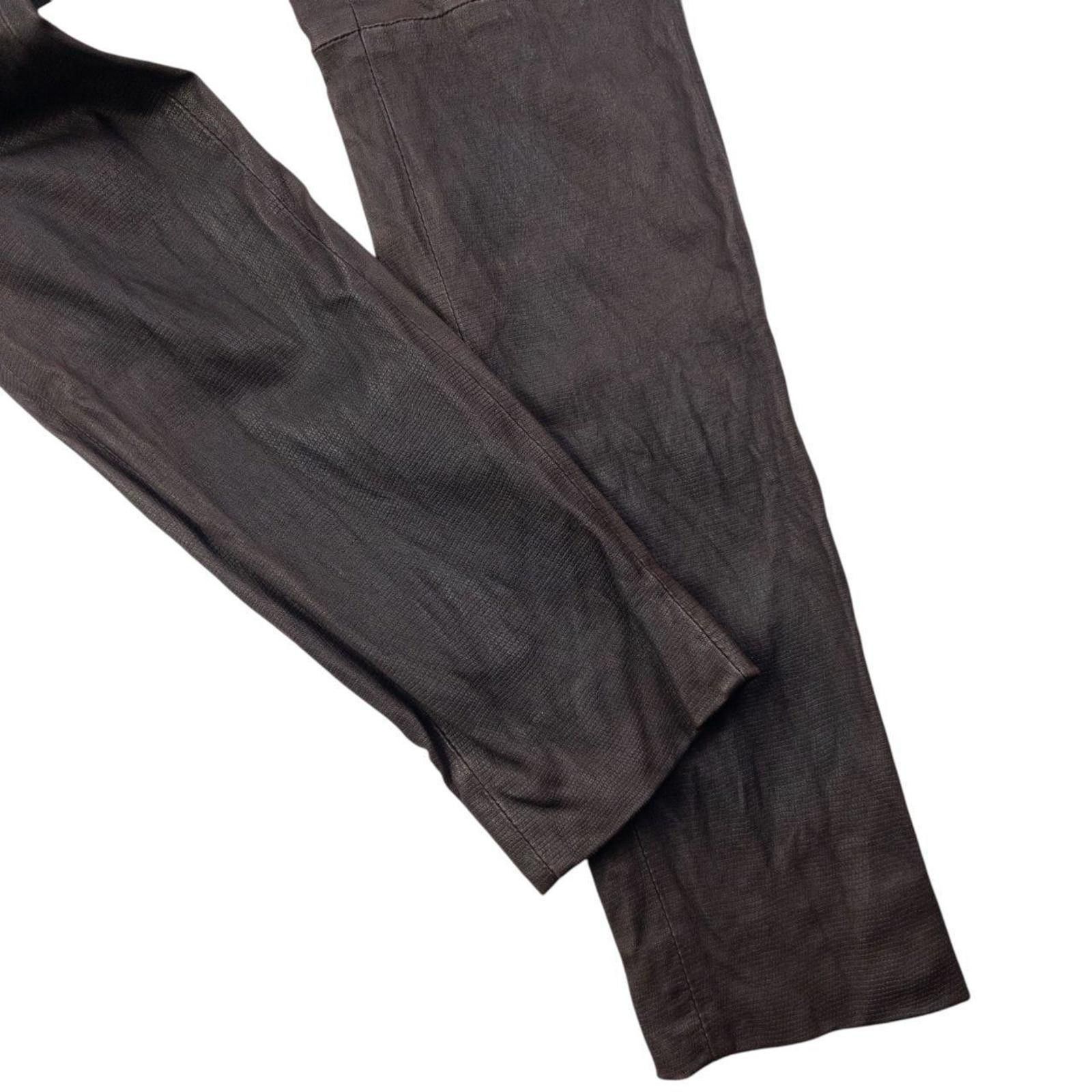 Giorgio Armani Vintage Giorgio Armani Leather Trousers Size W27 Size US 27 - 7 Thumbnail