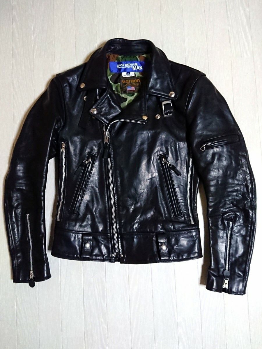 image of Junya Watanabe Vanson Leather Jacket in Black, Men's (Size Small)