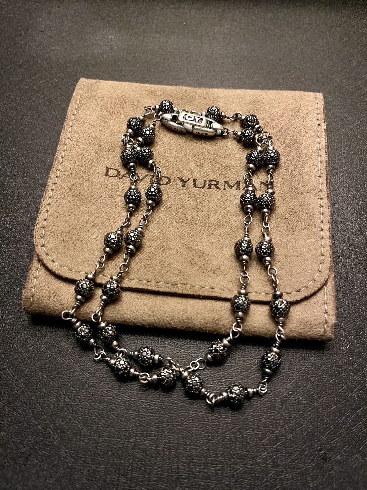 David Yurman David Yurman Diamond Spiritual Bead Necklace 26in Size 26 - 3 Thumbnail