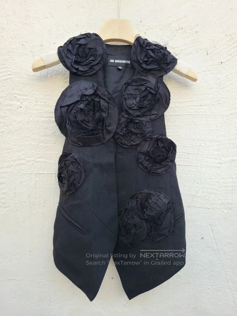 Ann Demeulemeester Ann Demeulemeester Silk Rose Vest. Size US XS / EU 42 / 0 - 7 Thumbnail