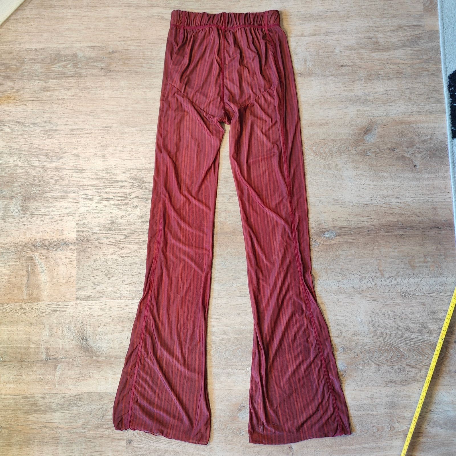 AVAVAV Avavav Apartment Pants Womens Medium Red Stripe Semi-Sheer Size 30" / US 8 / IT 44 - 4 Thumbnail