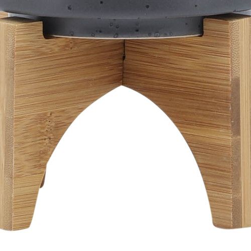 Designer × Homemade 5" PLANTER W/ WOOD STAND, MATTE GRAY Size US L / EU 52-54 / 3 - 7 Thumbnail