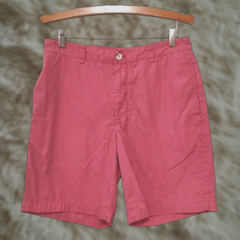 Vineyard Vines Vineyard Vines Bermuda Shorts Mens 32 Beach Preppy Saltwater Logo Cotton Salmon Regular Flat Front Bermuda Beach Golf Shoes? Size US 32 / EU 48 - 1 Thumbnail