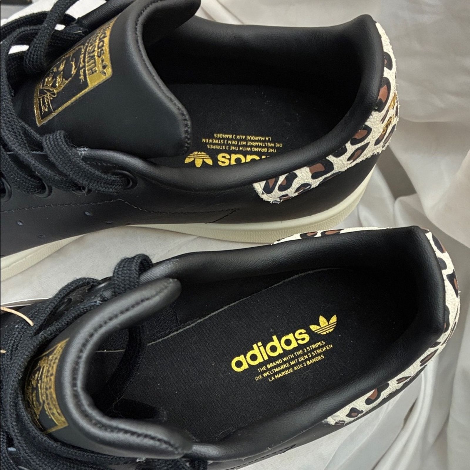 Adidas Adidas Stan Smith Black Gold Leopard Sneakers Limited Size US 8 / IT 38 - 3 Thumbnail