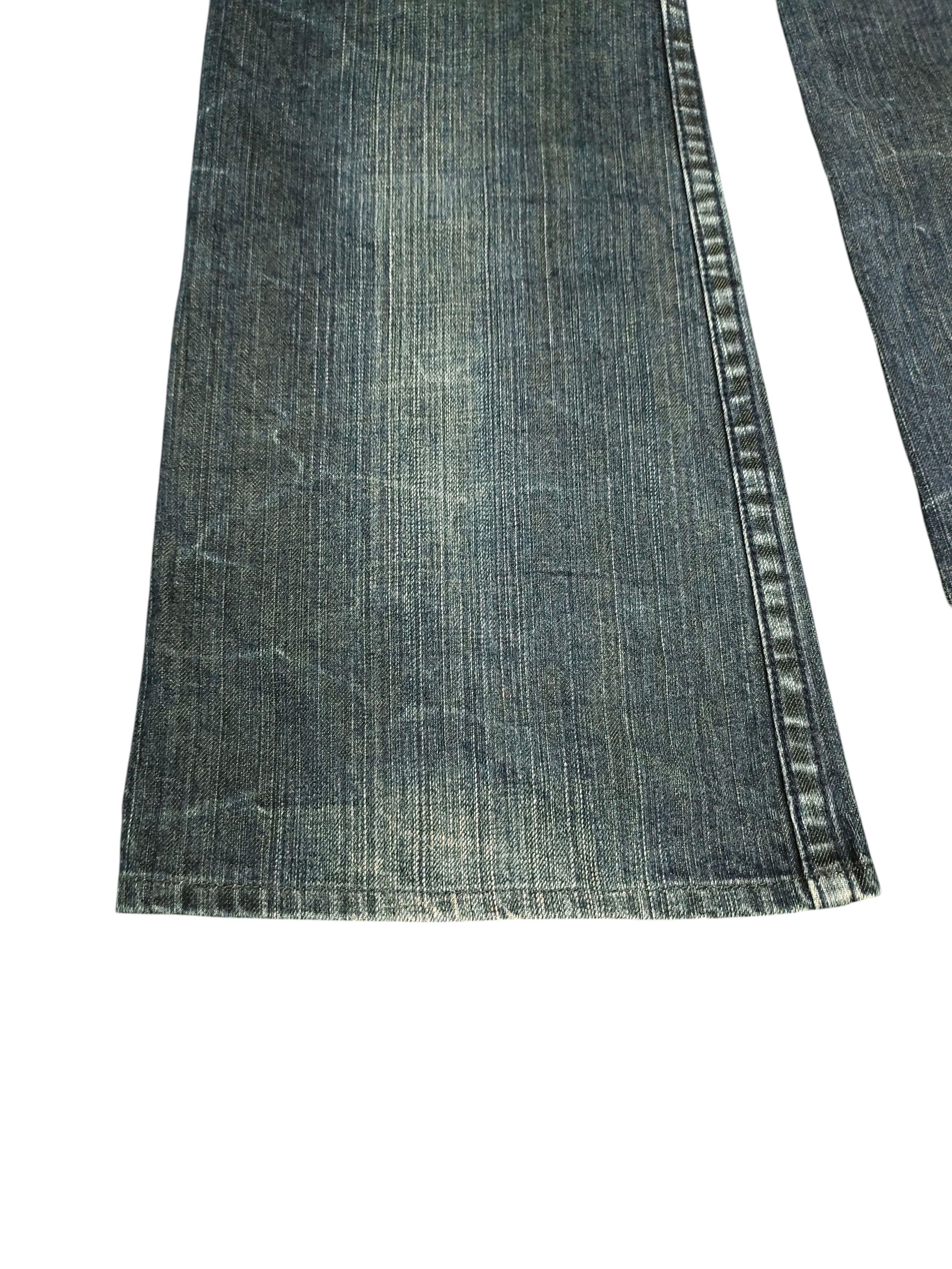 Le Grande Bleu (L.G.B.) Flare Jeans Brappers Embroidered Denim Bootcut Low Rise Size US 27 - 7 Thumbnail