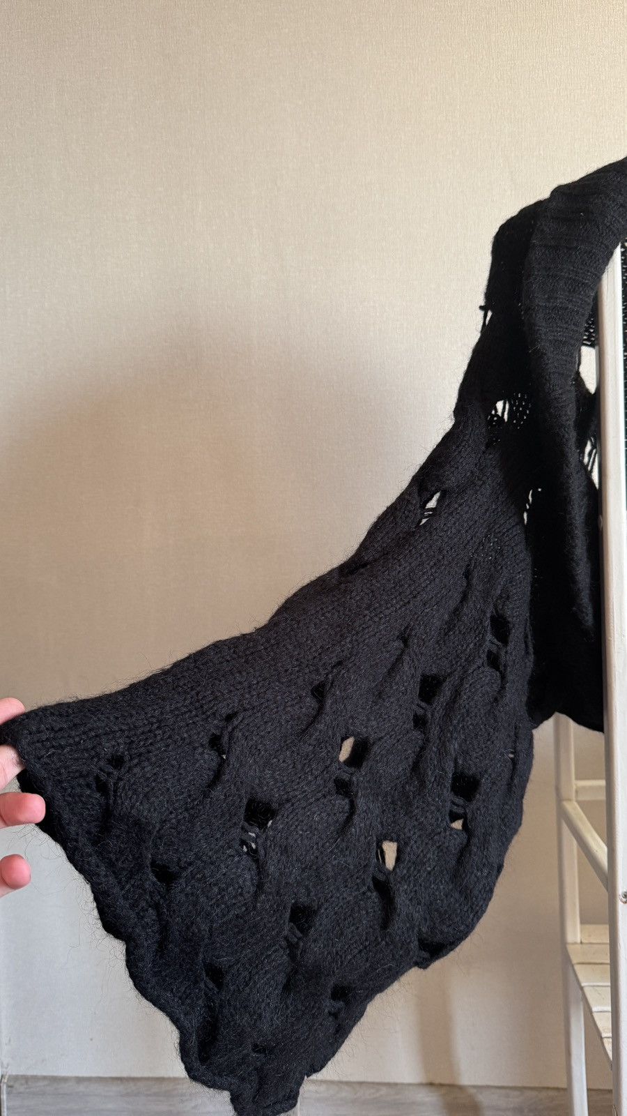 Le Grande Bleu (L.G.B.) Vintage Y2K Mohair Coarse Knitted Mesh Sweater lgb goa Size US M / EU 48-50 / 2 - 2 Thumbnail