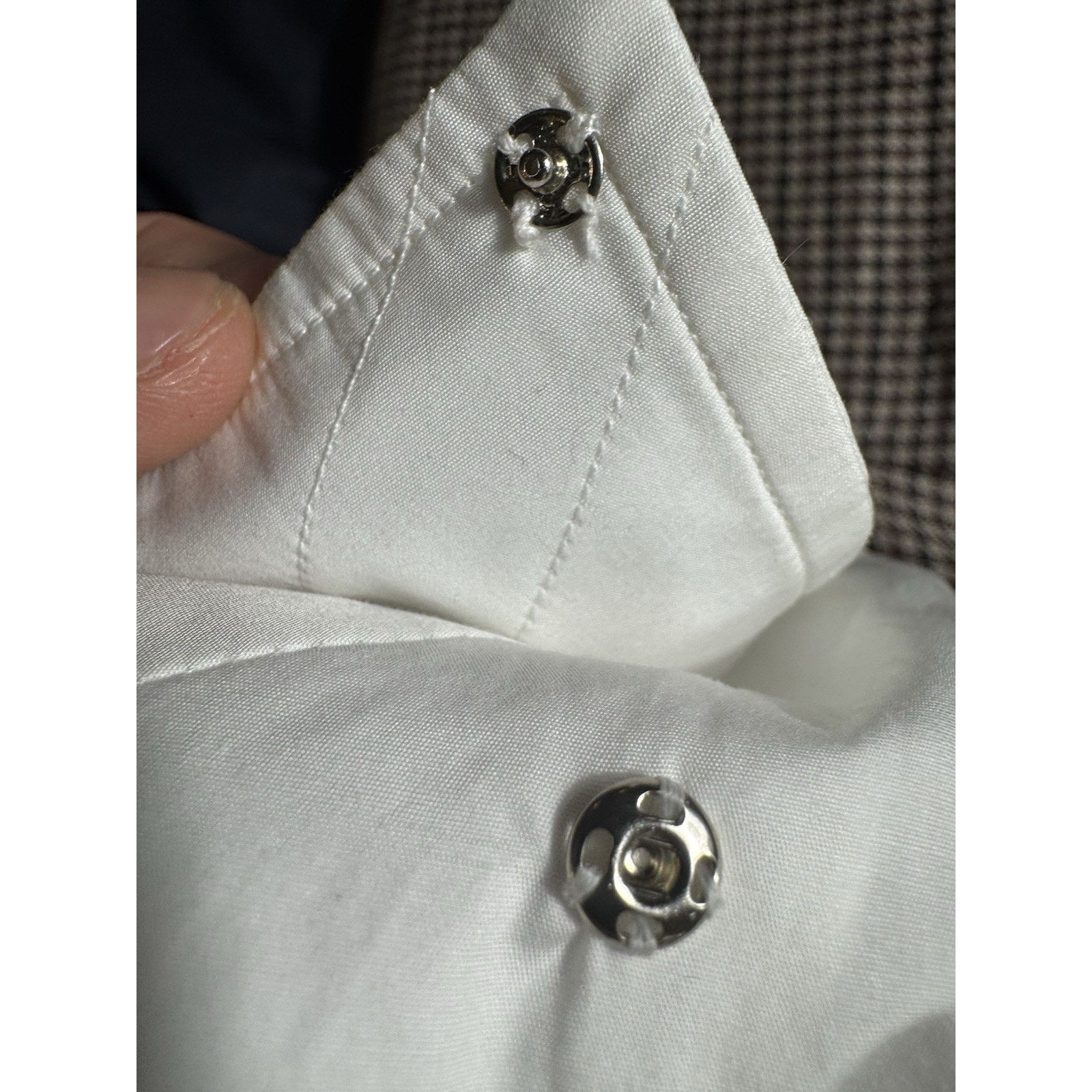 Loro Piana Loro Piana Andre White Poplin Dress Shirt Large Cotton Size US L / EU 52-54 / 3 - 13 Thumbnail