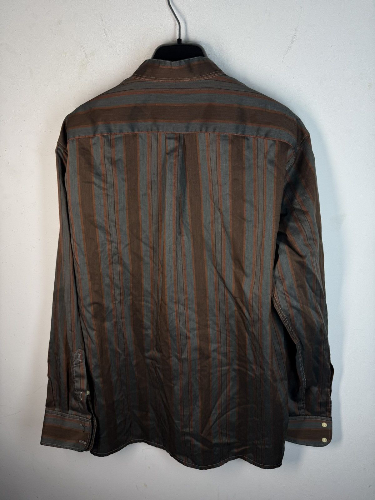 Yves Saint Laurent 90s Brown YSL Shirt Longlseeve France YSL Dress Shirt Size US L / EU 52-54 / 3 - 7 Thumbnail