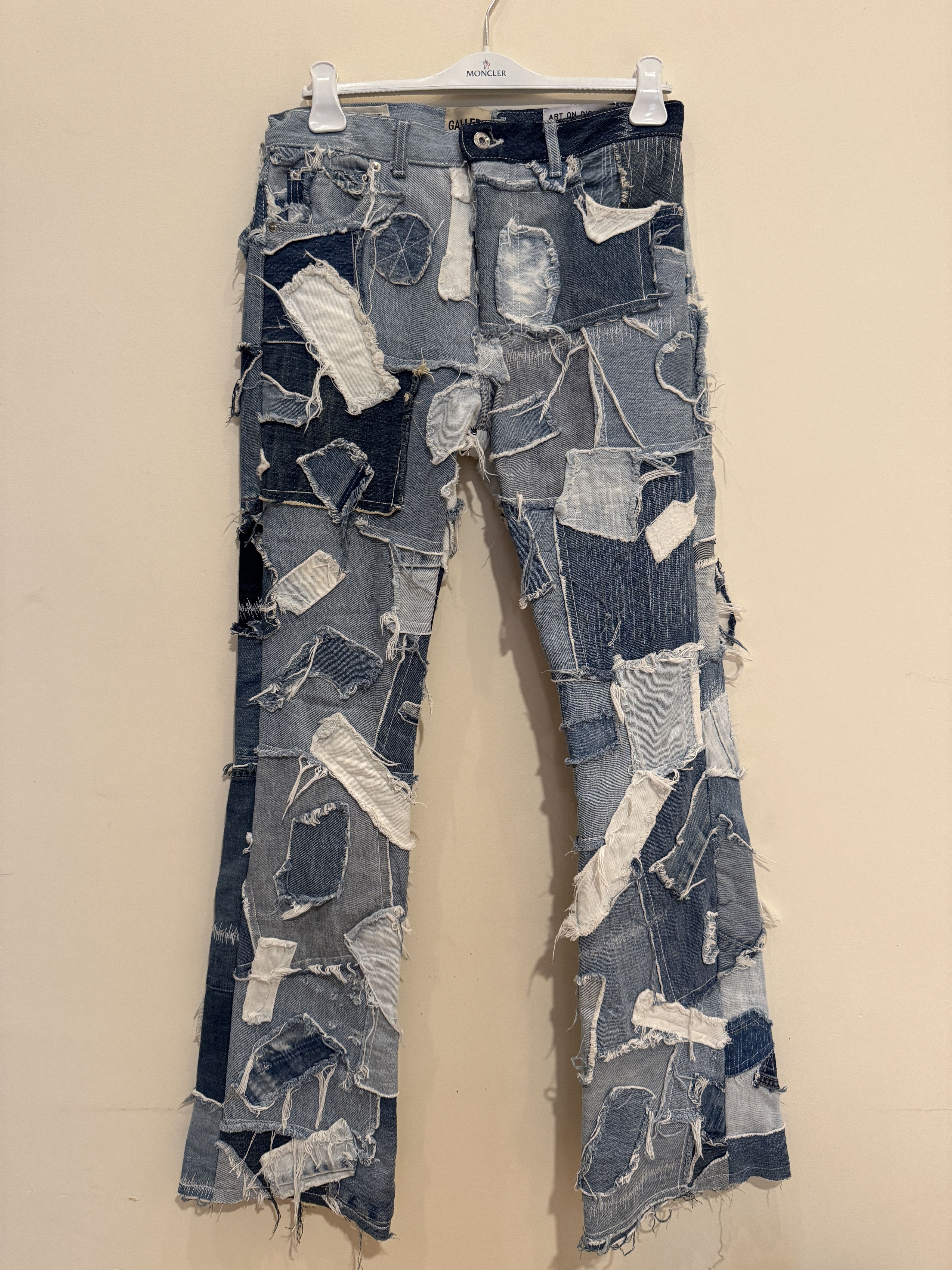 Gallery Dept. Logan Recycled Patchwork Blue Denim Jeans 30
