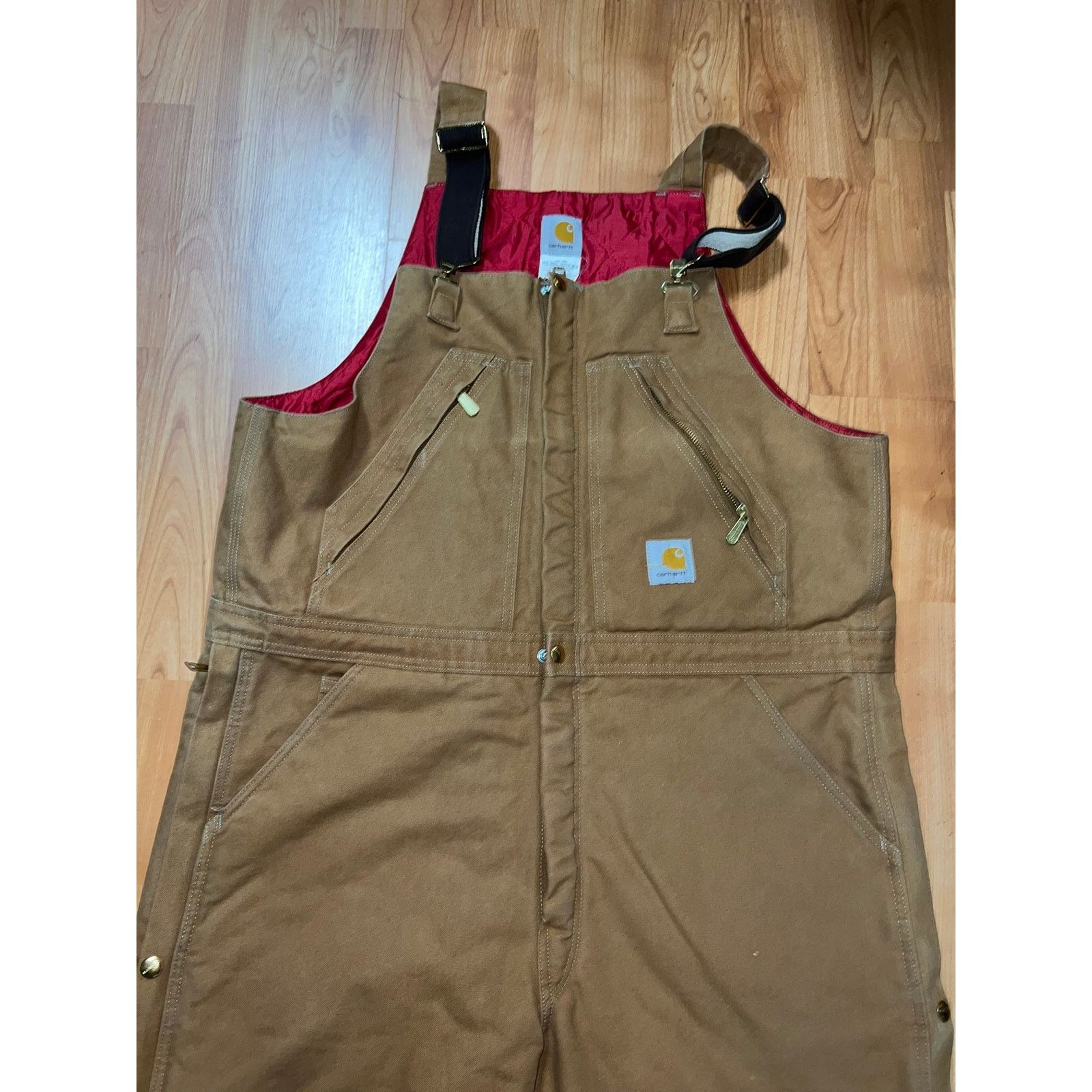 Carhartt Carhartt Bib Overalls Quilt Coveralls Duck Canvas 40x30 Size US XXL / EU 58 / 5 - 4 Thumbnail