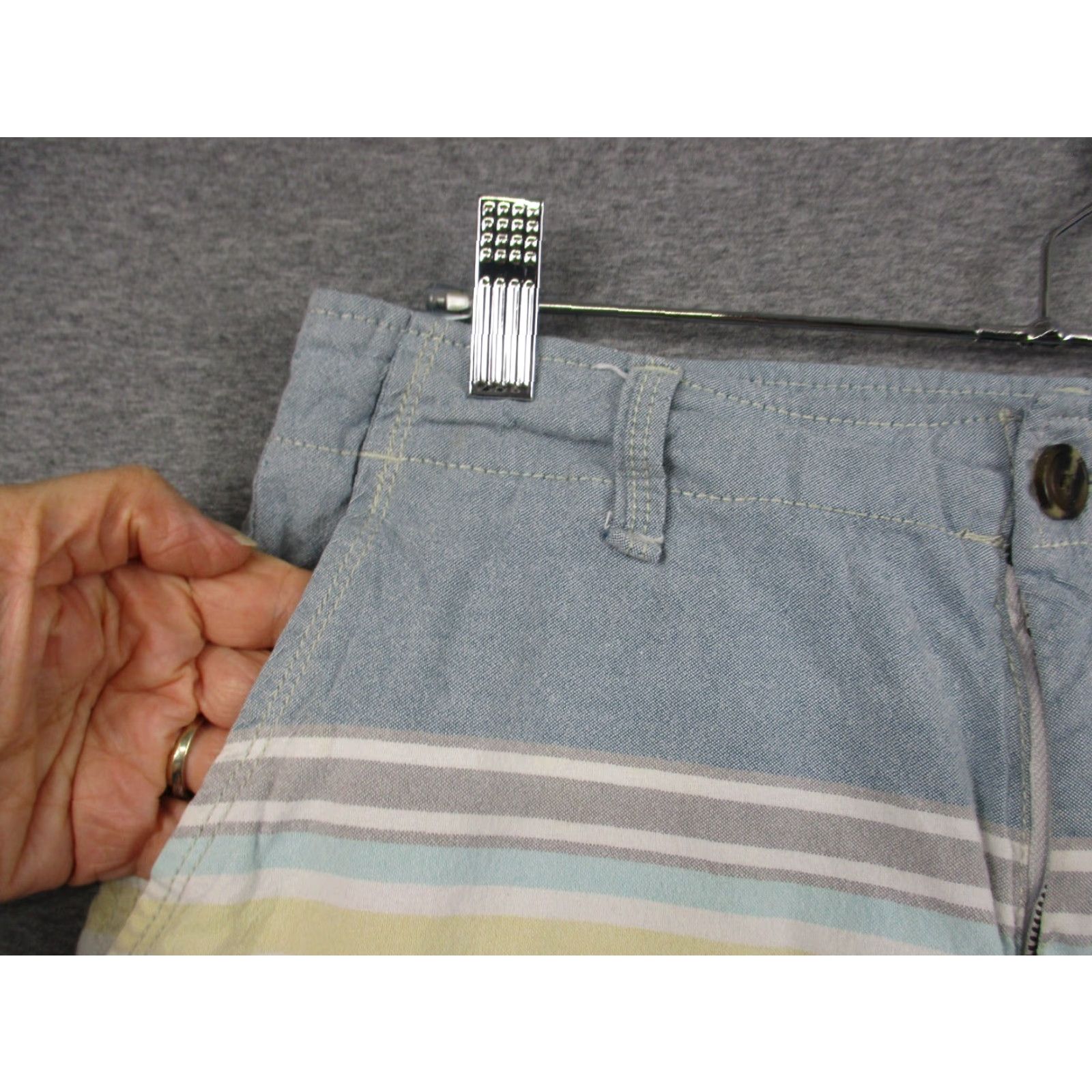 Vintage VINTAGE Aeropostale Shorts 31 Men's Blue Stripe Pockets Cotton Casual Beach Preppy Size US 30 / EU 46 - 2 Thumbnail