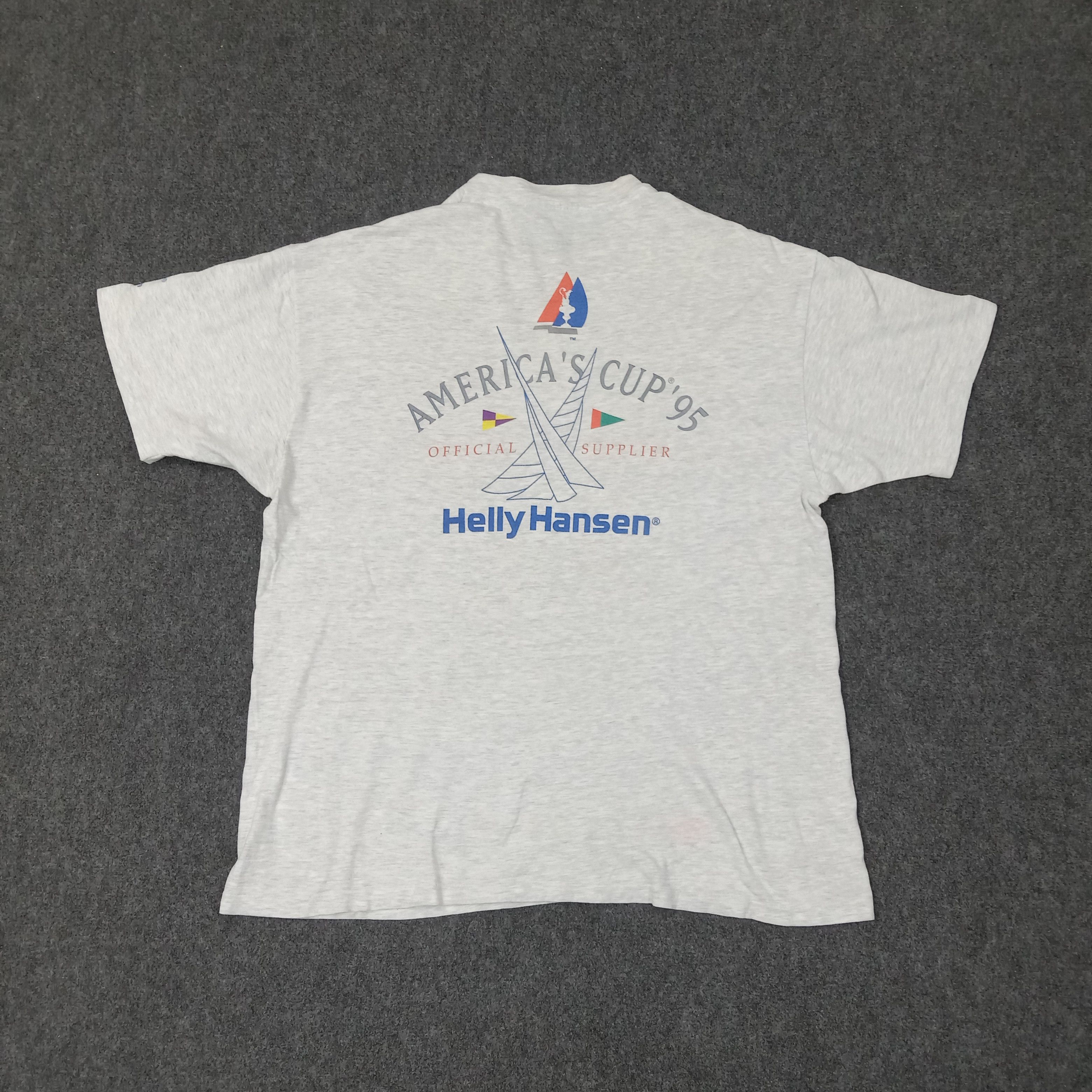 Helly Hansen Helly Hansen 1995 American Cup Promo Tshirt C223N32 Size US XL / EU 56 / 4 - 1 Thumbnail