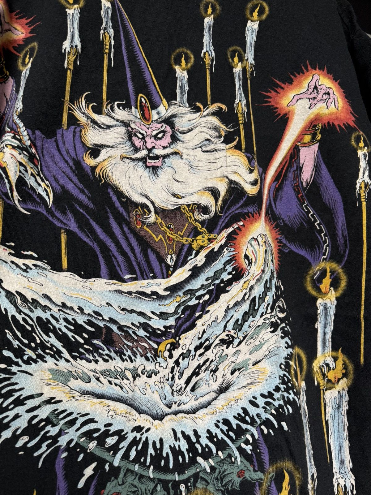 Vintage Vintage 1994 Wizard Liquid Blue T-Shirt Rare Vtg XLarge Size US XL / EU 56 / 4 - 10 Thumbnail