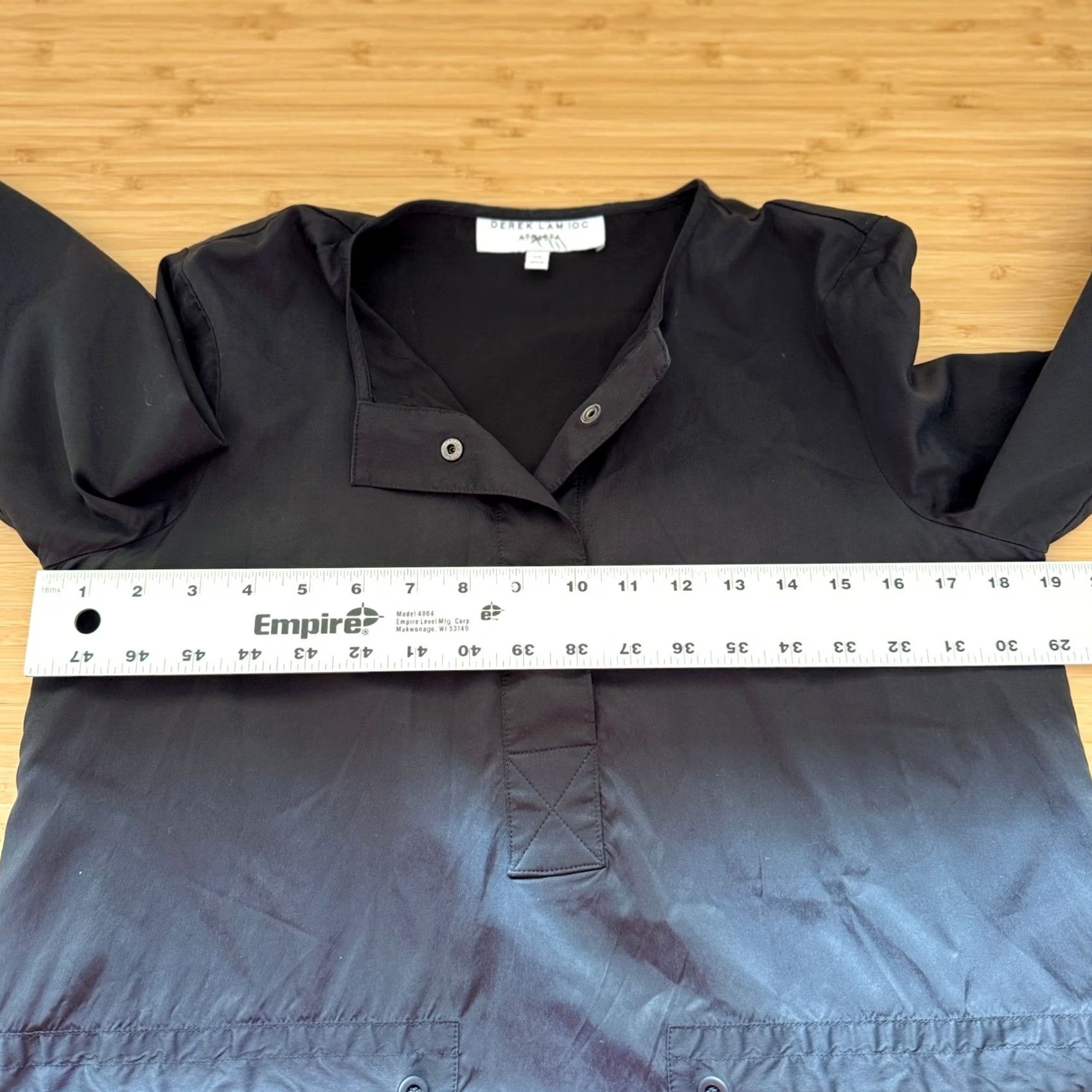 Vintage Derek Lam 10C Athleta Black Top XS Drawstring Waist Long Sleeve Athleisure Size XS / US 0-2 / IT 36-38 - 7 Thumbnail