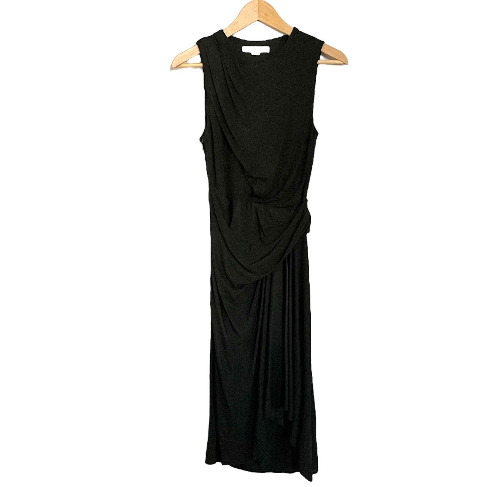 Alexander Wang Alexander Wang Twisted Drape Front Black Sleeveless Dress Size S / US 4 / IT 40 - 2 Thumbnail