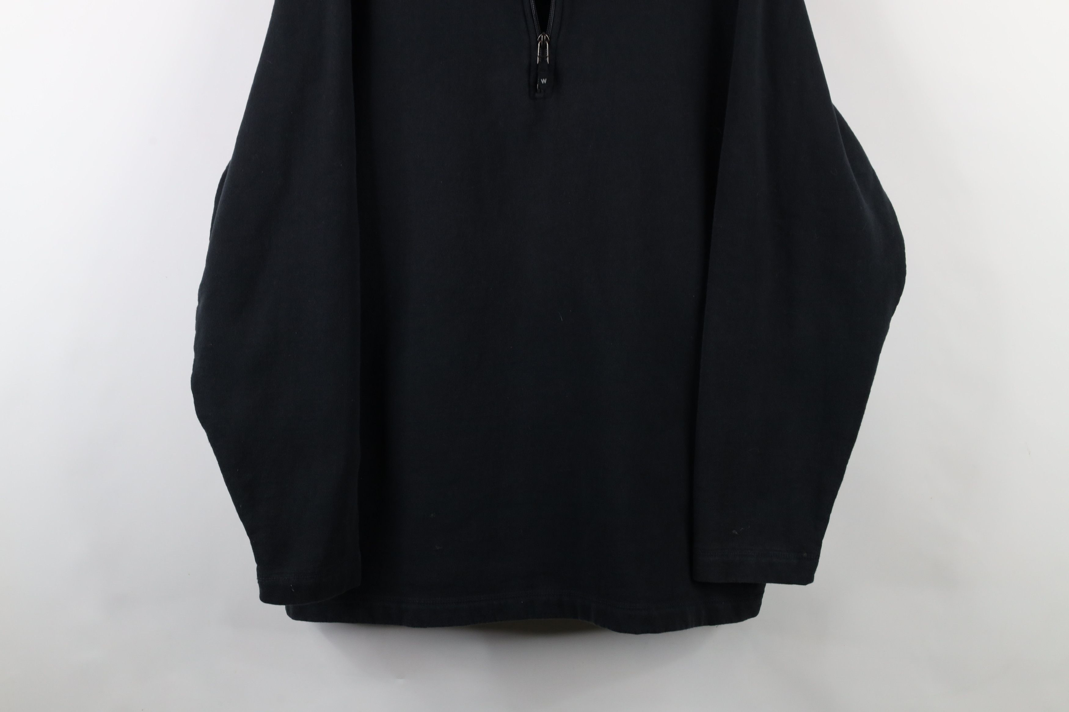 Vintage × Woolrich Woolen Mills Vintage 90s Woolrich Half Zip Pullover Sweatshirt Black Size US XXL / EU 58 / 5 - 3 Thumbnail