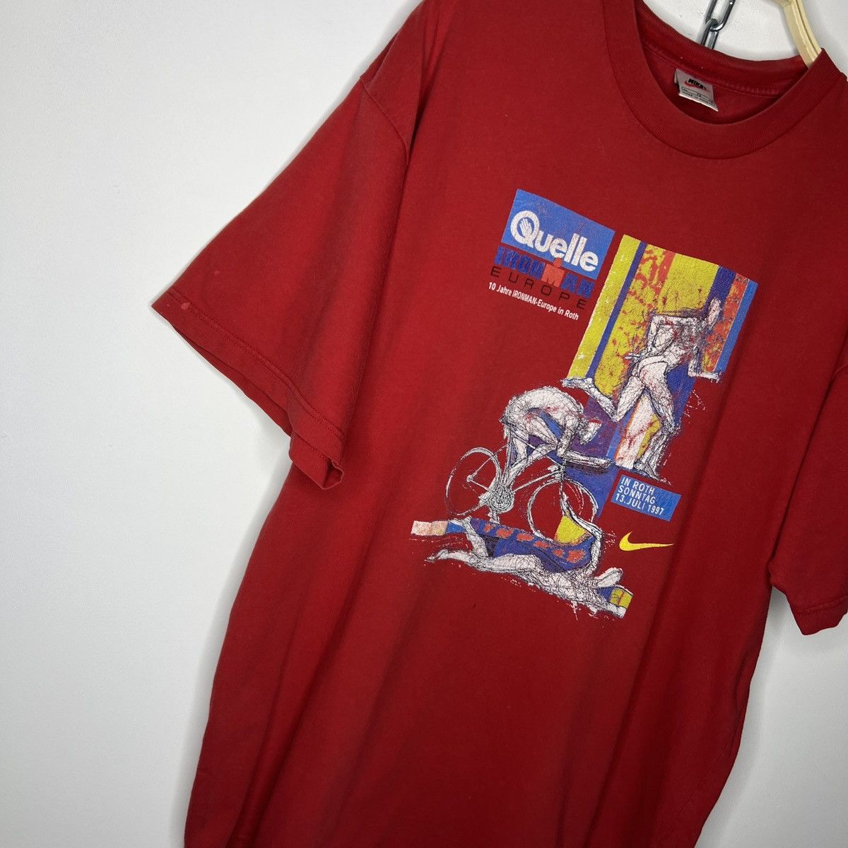 Nike × Vintage Vintage Nike Ironman Europe Triathlon 1997 Quelle Size US XL / EU 56 / 4 - 3 Thumbnail