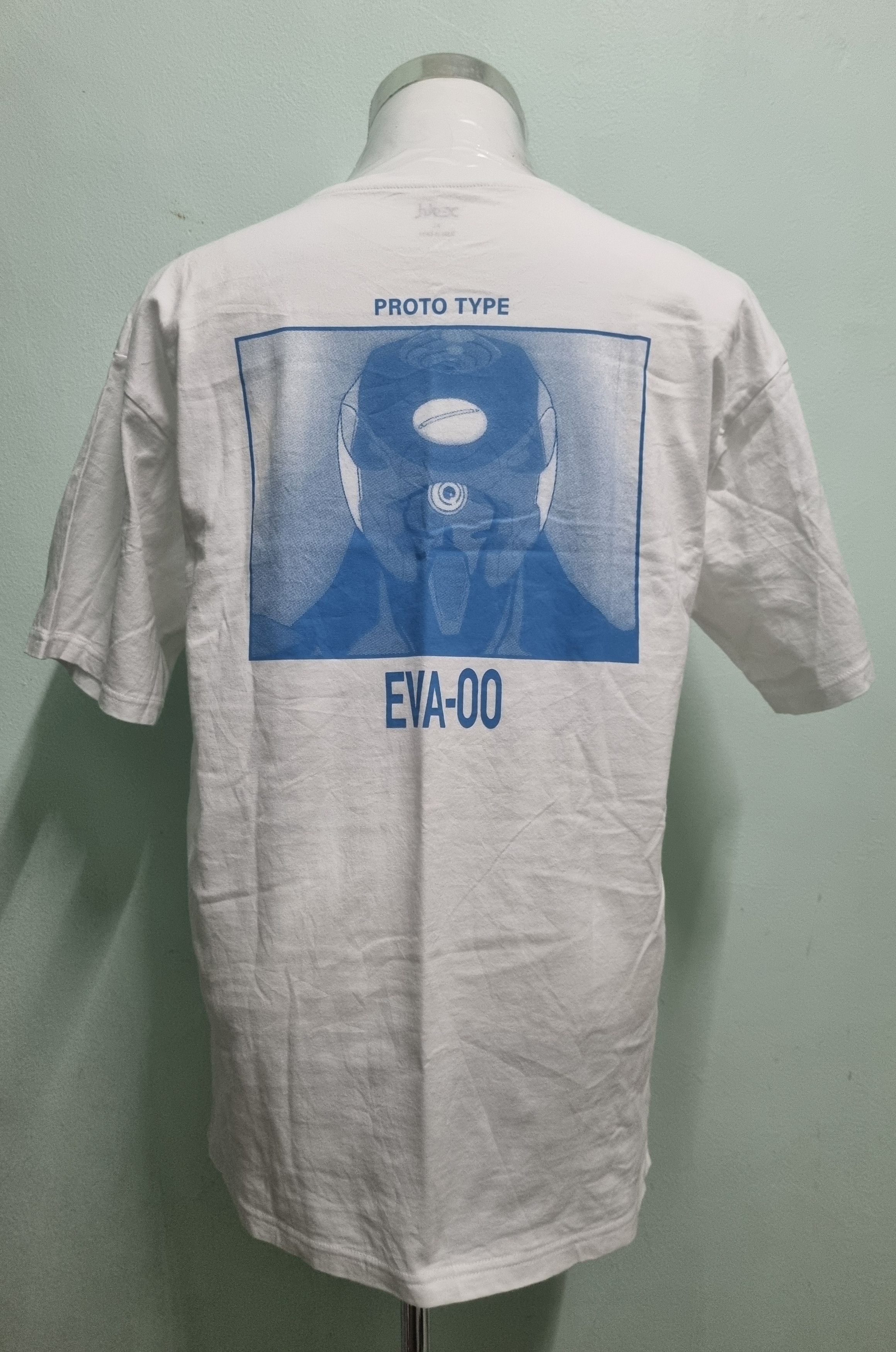 image of Movie x Vintage Evangalion Eva-00 Proto Type T Shirt in White, Men's (Size XL)