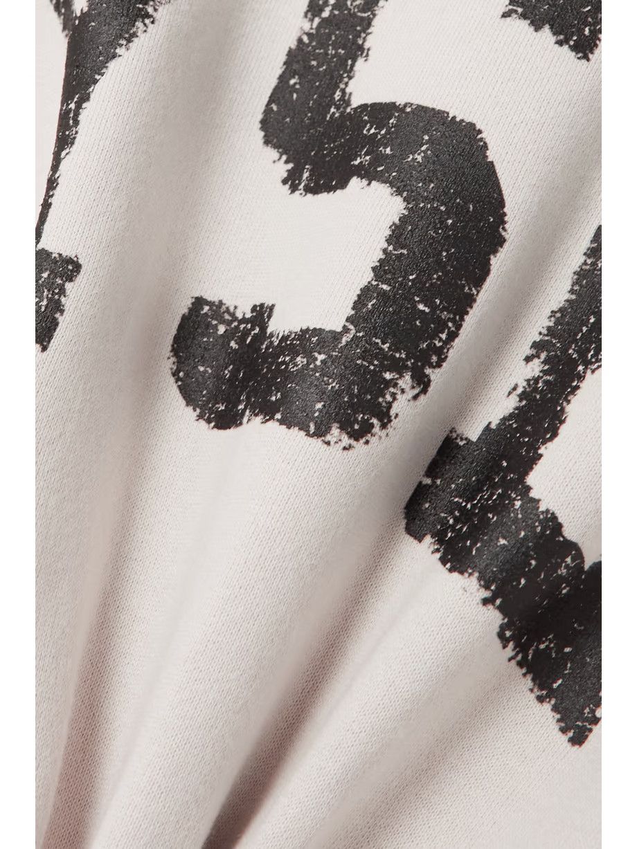 Saint Laurent Paris o1tp1o0325 Cotton Jersey Sweatshirt in Off White Size S / US 4 / IT 40 - 4 Thumbnail