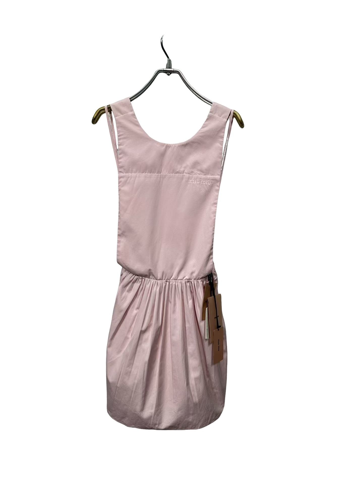 Miu Miu Miu Miu Embroidered Pink Mini Dress 38 Size XS / US 0-2 / IT 36-38 - 1 Thumbnail