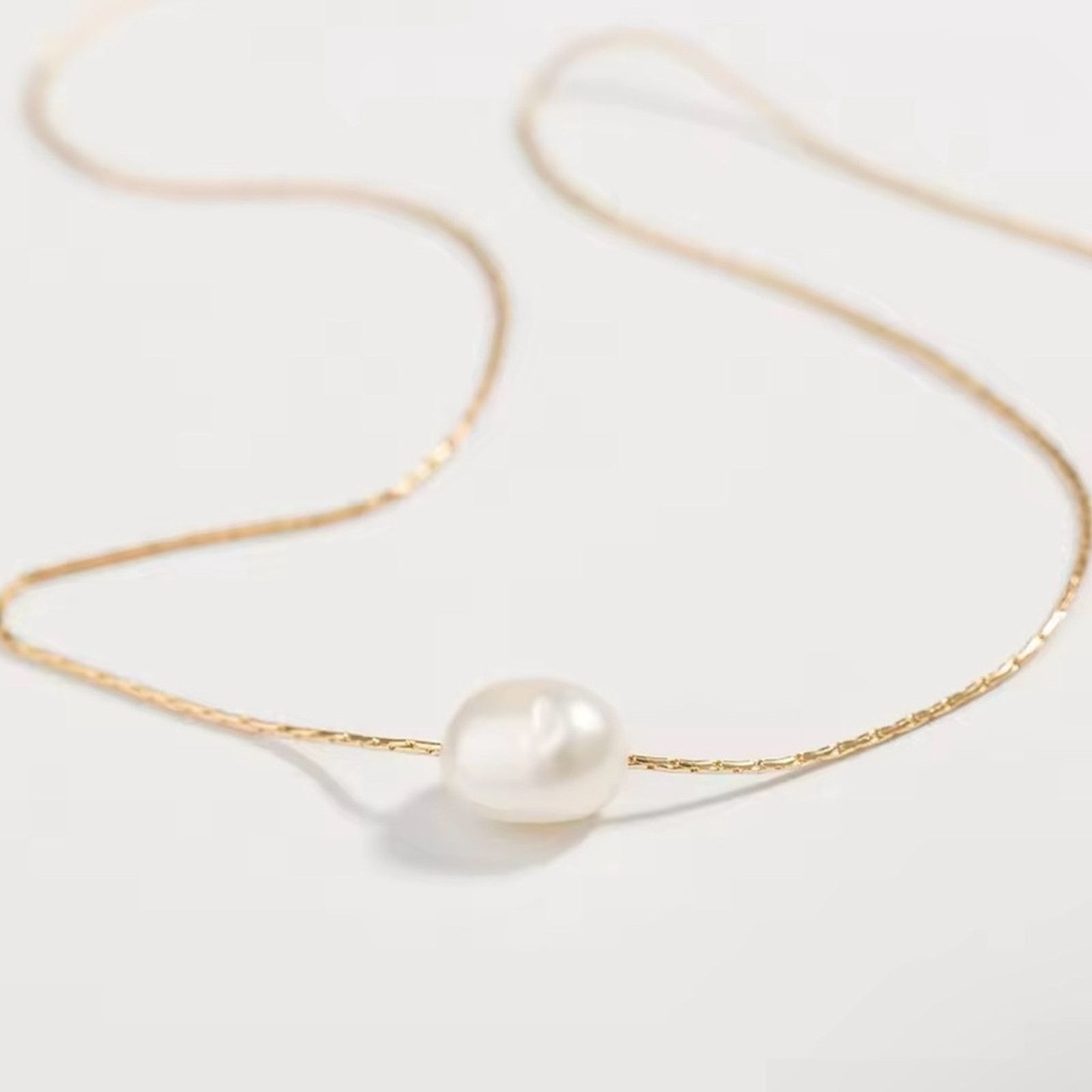 Other Stainless Steel 2 Layer Natural Freshwater Pearl Chain Size ONE SIZE - 3 Thumbnail