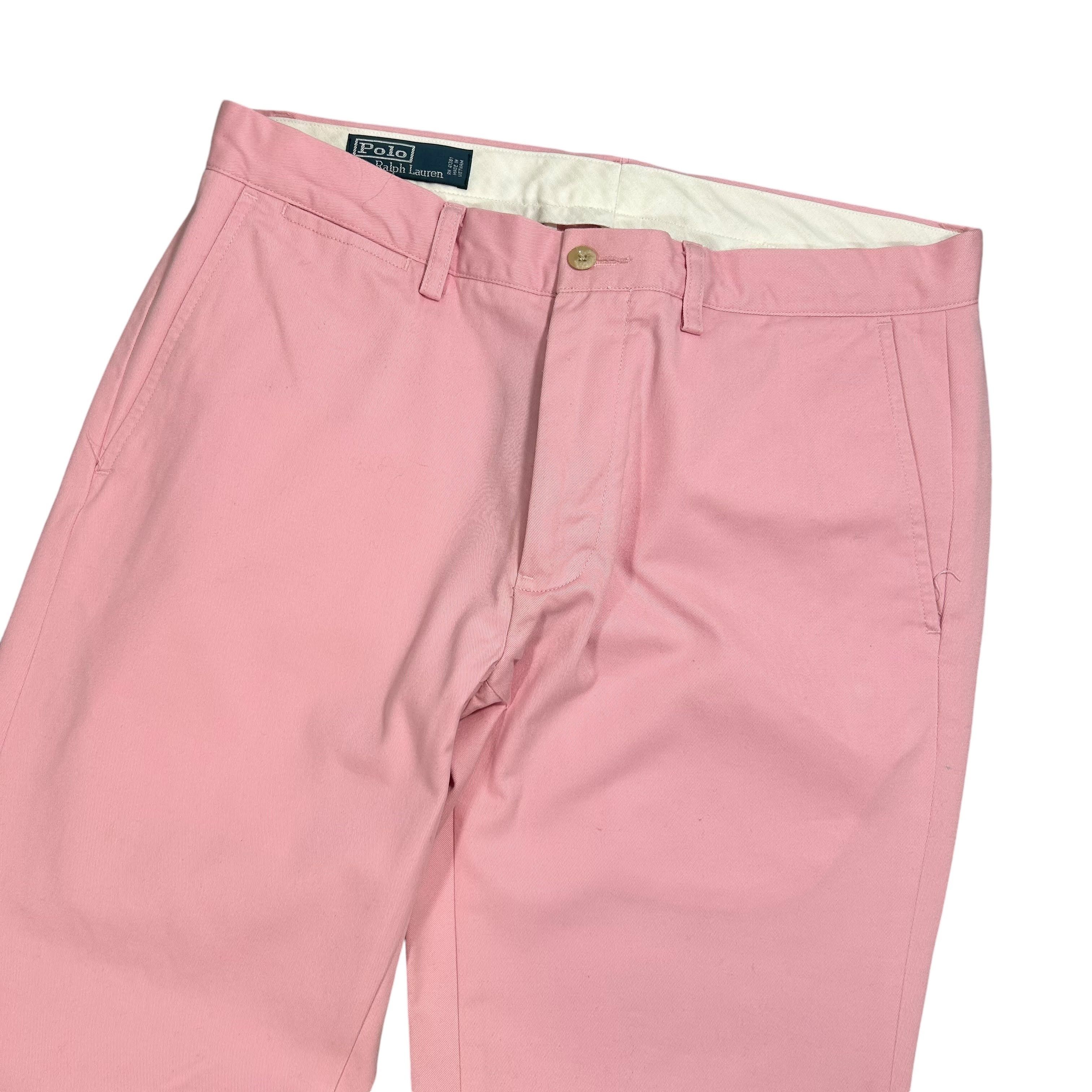 Polo Ralph Lauren Polo Ralph Lauren Pink Regular Straight Pants W33L30 Size US 33 - 4 Thumbnail