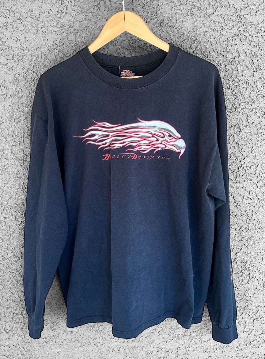 Harley Davidson Vintage Harley Davidson 90s Long Sleeve Shirt Made In USA XL Size US XL / EU 56 / 4 - 1 Thumbnail
