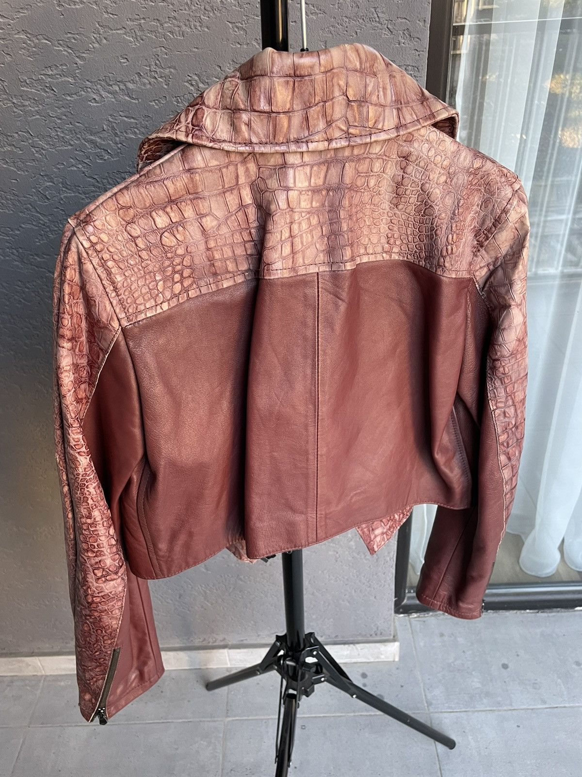 Designer × Diesel Vintage y2k women lather cropped jacket DIESEL Size XS / US 0-2 / IT 36-38 - 5 Thumbnail