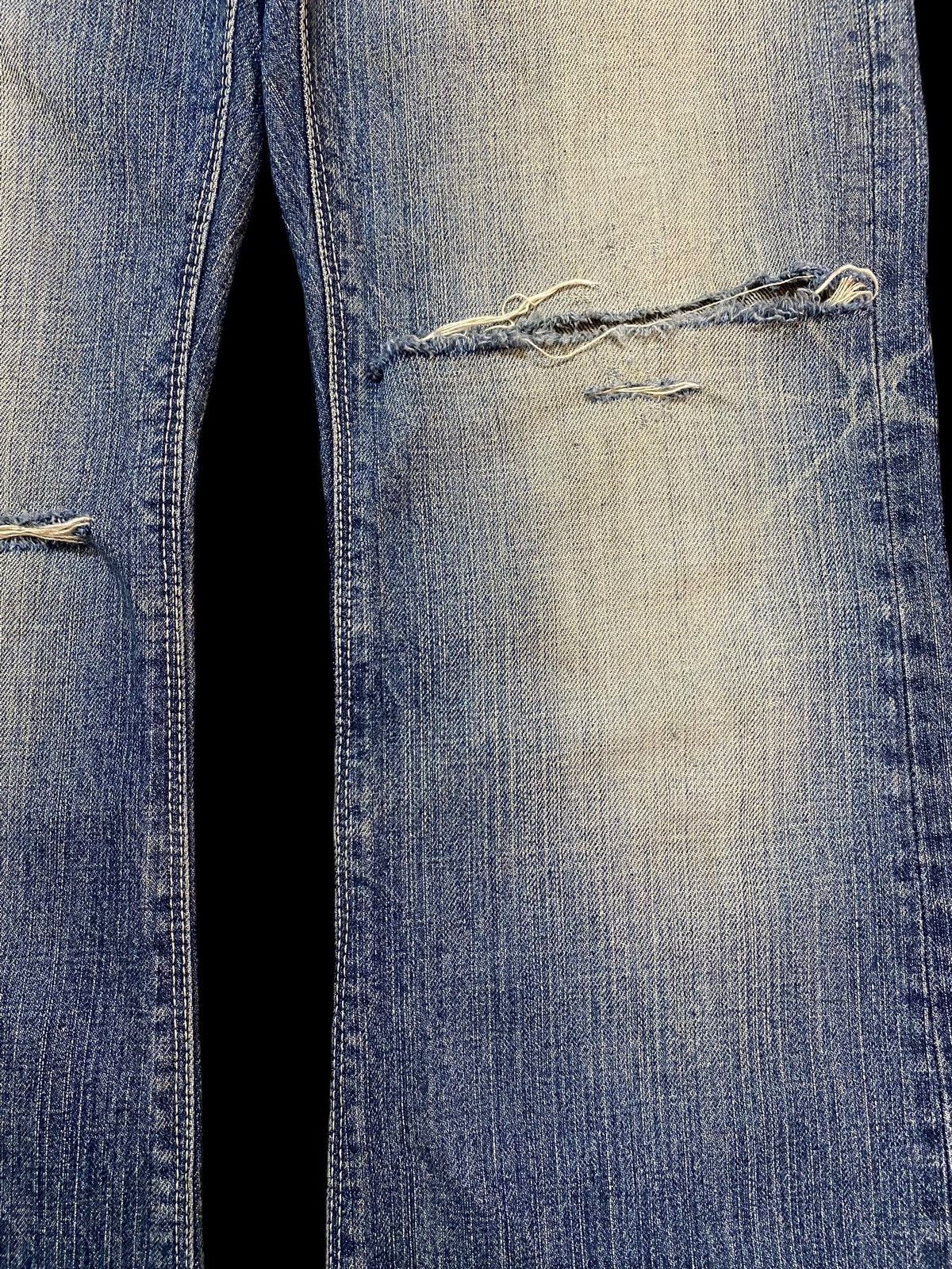 If Six Was Nine Blue Way Made in Nippon Mud Wash Distressed Flare Jeans Size US 30 / EU 46 - 6 Thumbnail