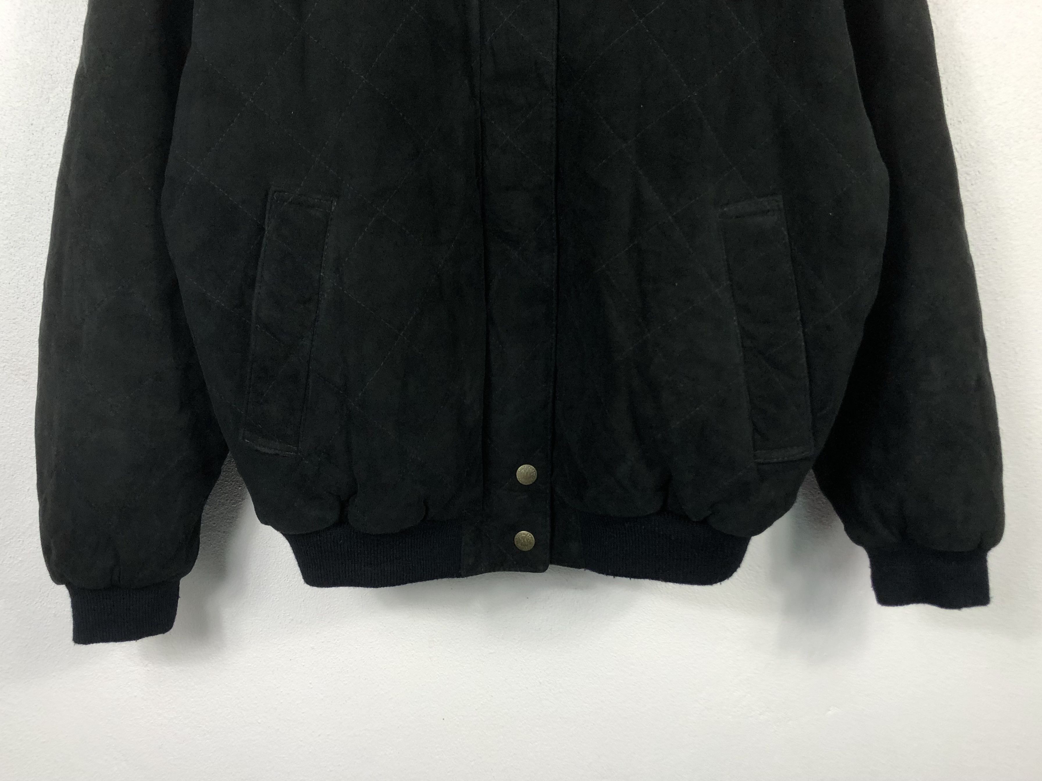 DKNY Rare Vintage 90s DKNY Lambsuede Leather Bomber Jacket Size US L / EU 52-54 / 3 - 4 Thumbnail