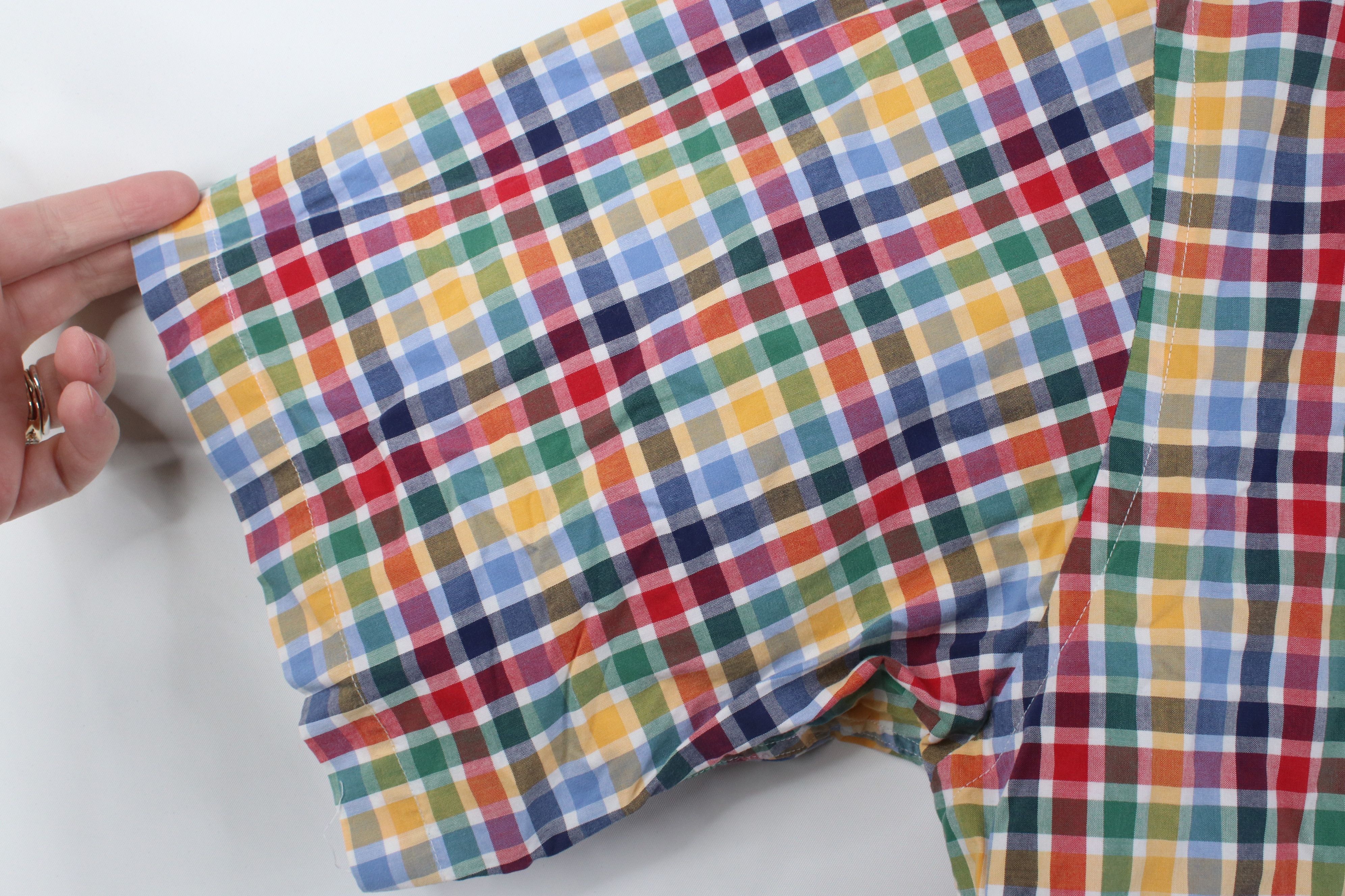 Lands' End Vintage 90s Lands End Madras Short Sleeve Button Down Shirt Size US M / EU 48-50 / 2 - 9 Thumbnail