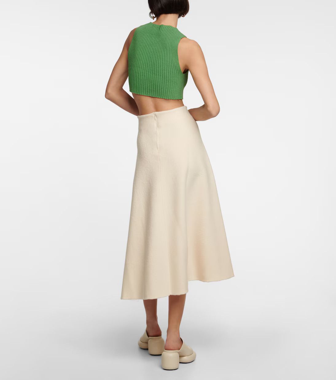 Jil Sander o1y1025 Crop Top in Green Size XS / US 0-2 / IT 36-38 - 3 Thumbnail