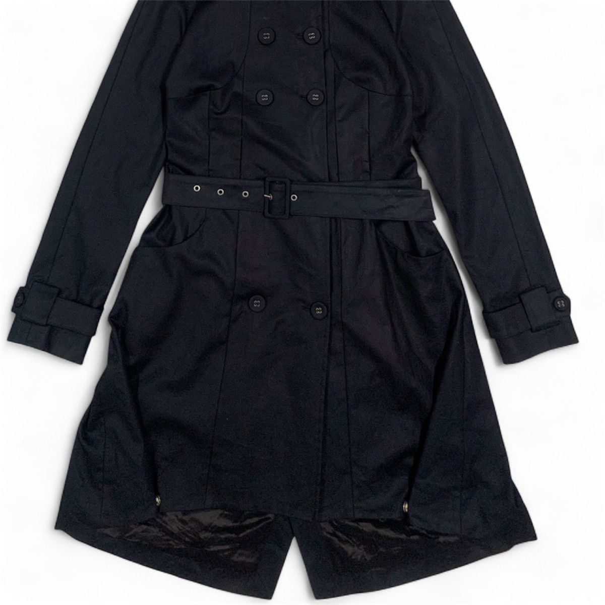 Patrizia Pepe Patrizia Pepe Double Breasted Black Trench Coat Size M / US 6-8 / IT 42-44 - 3 Thumbnail