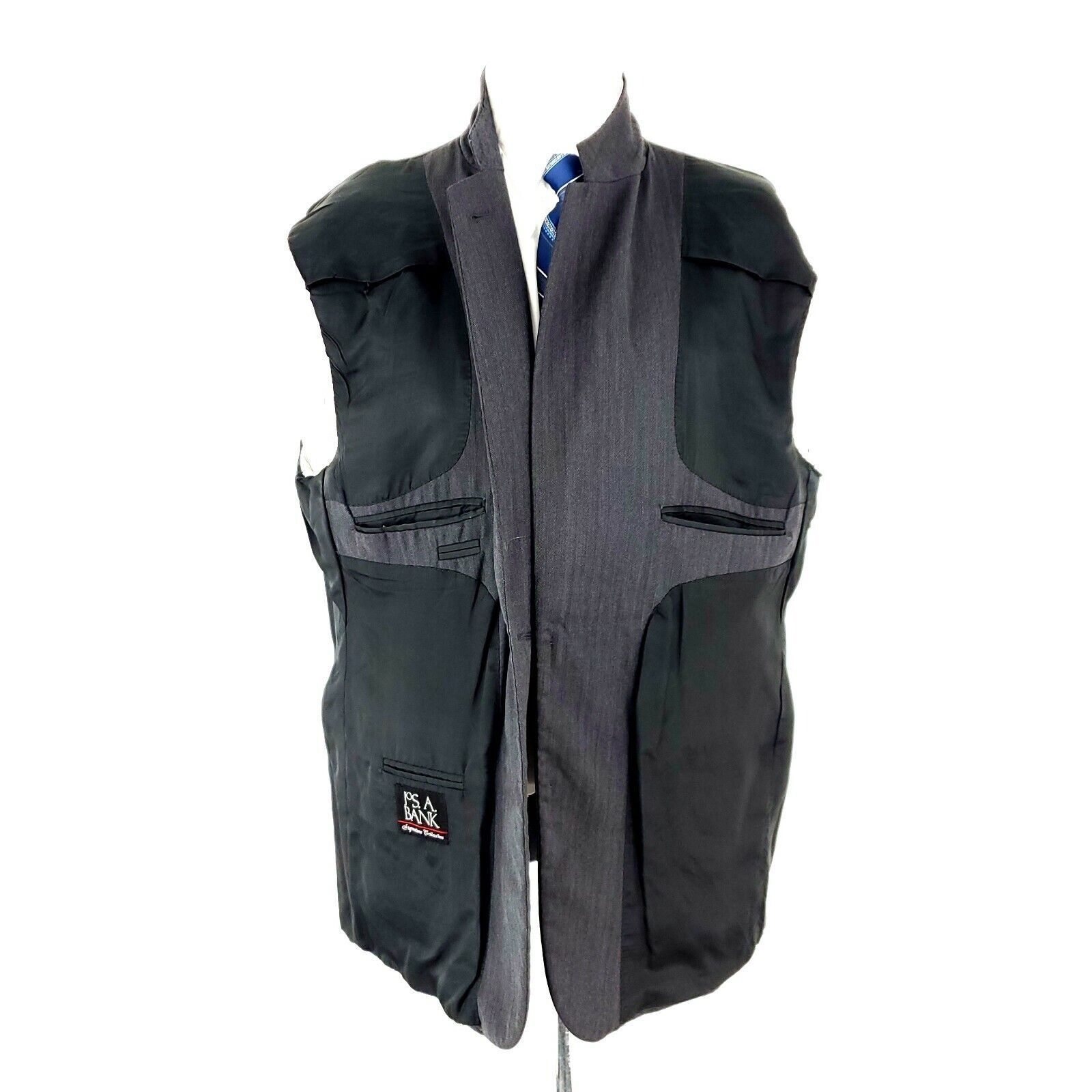 Jos. A. Bank Jos A Bank Wool 2 Button Signature Collection Blazer 44R Gra Size 44R - 10 Thumbnail
