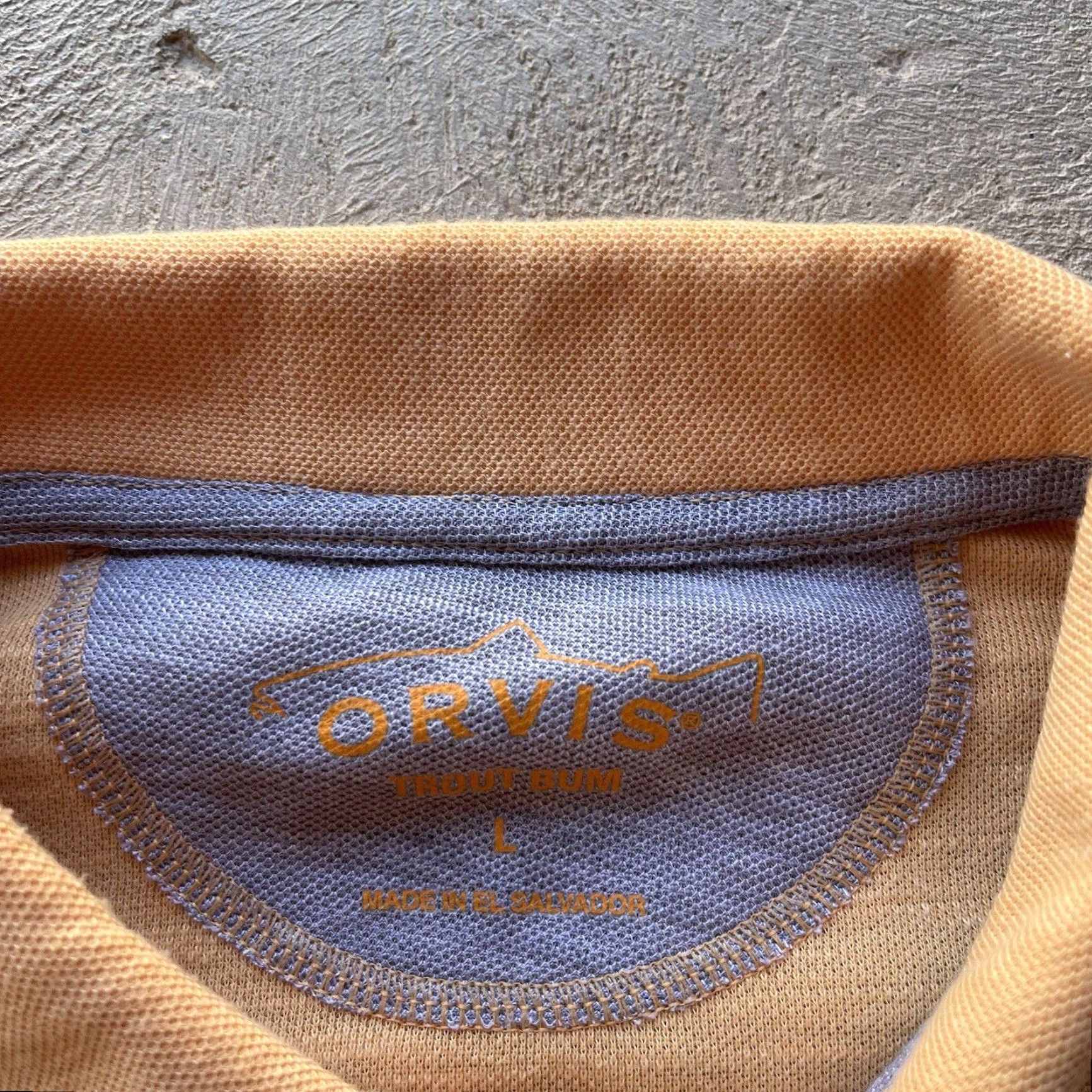 Orvis Orvis Polo Shirt Mens Large Orange Short Sleeve Collared Button Stretch Breathable Outdoor Fish Golf Walking Casual Travel Size US L / EU 52-54 / 3 - 5 Thumbnail