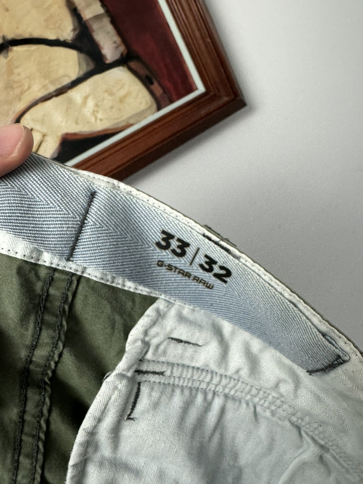 G-Star G Star Raw Olive Cargo Biker Pant India Vintage Y2k Hype Size US 33 - 4 Thumbnail