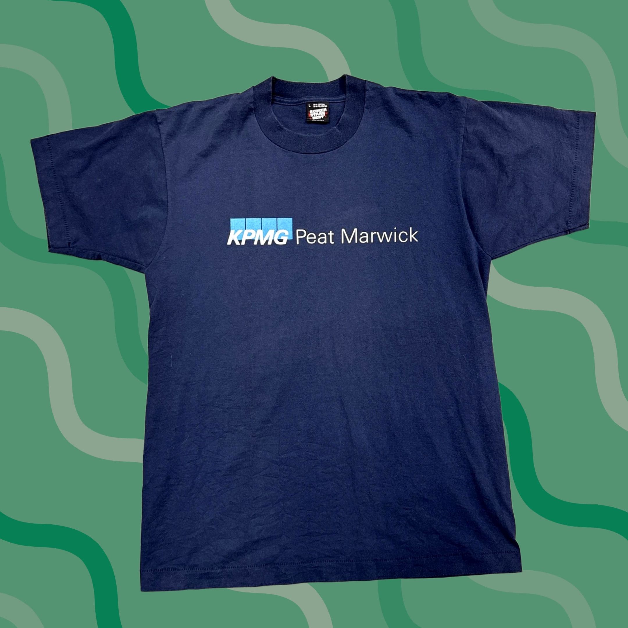 Vintage VINTAGE KPMG Peat Marwick Shirt Mens Large Navy Advertising Promo Made USA 90s Size US L / EU 52-54 / 3 - 1 Thumbnail