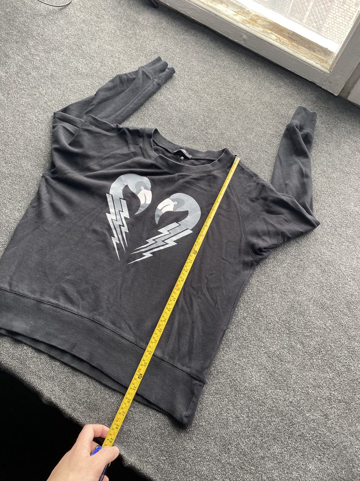 Diesel 🔥Diesel Flamingo Black faded sweatshirt m wom y2k gothic emo Size M / US 6-8 / IT 42-44 - 7 Thumbnail