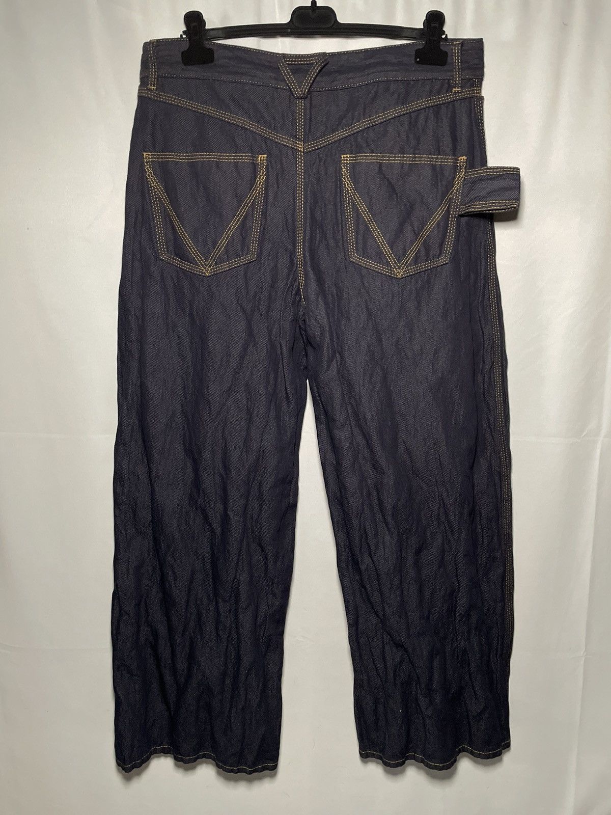 Bottega Veneta Bottega Veneta Indigo Crinkled Denim Jeans Size US 36 / EU 52 - 8 Thumbnail